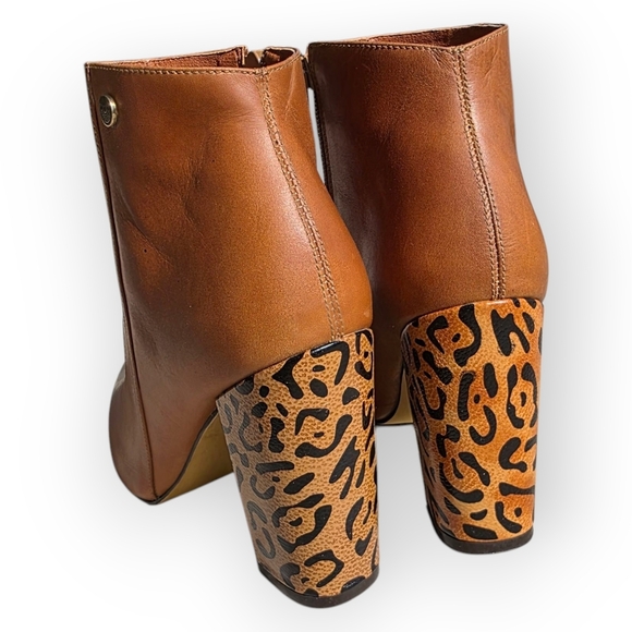 Stivali New York Ankle Boot, Leopard Block Heel, Size EU 40 / US 9-9.5 - Picture 4 of 16